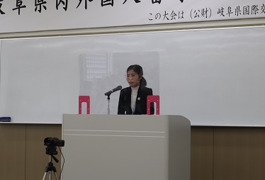 社会福祉学科１年　NGUYEN THI NENさん　「日本の施設で経験したこと」