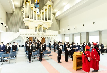 人間福祉学部・社会福祉学科・留学生別科代表学生による誓いの言葉